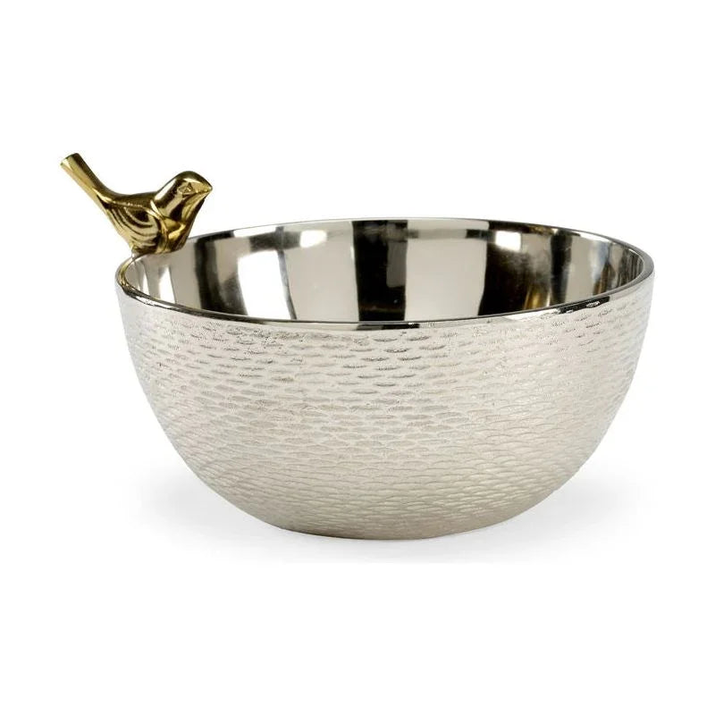 Chirp Polished Nickel Round Bowl - LOOMLAN - Wildwood - Boxes & Bowls