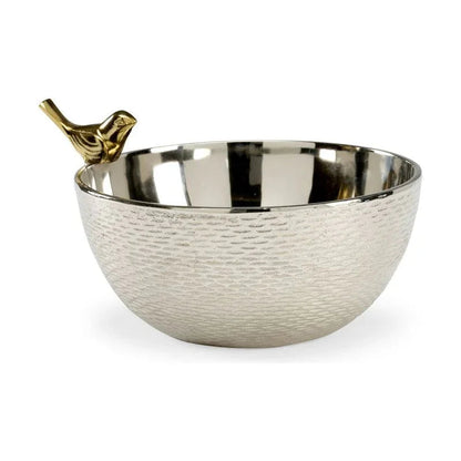 Chirp Polished Nickel Round Bowl - LOOMLAN - Wildwood - Boxes & Bowls