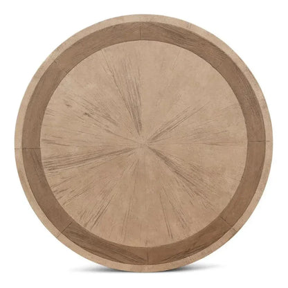 Chisholm Equestrian Cocktail Round Coffee Table Grey - LOOMLAN - Sarreid - Coffee Tables