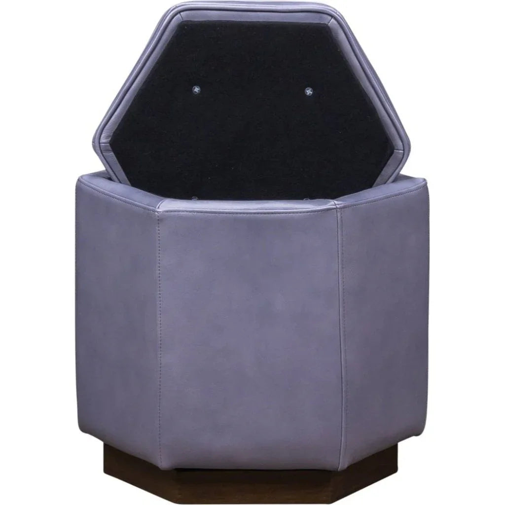 Chit Chat Unique Hexagonal Storage Swivel Ottoman - LOOMLAN - Olivia + Quinn - Ottomans