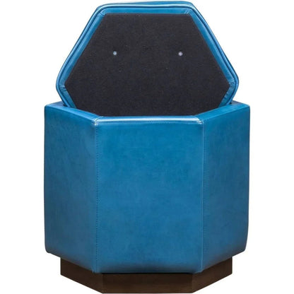 Chit Chat Unique Hexagonal Storage Swivel Ottoman - LOOMLAN - Olivia + Quinn - Ottomans