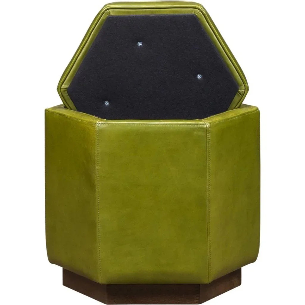 Chit Chat Unique Hexagonal Storage Swivel Ottoman - LOOMLAN - Olivia + Quinn - Ottomans