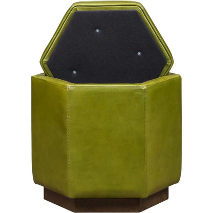 Chit Chat Unique Hexagonal Storage Swivel Ottoman - LOOMLAN - Olivia + Quinn - Ottomans