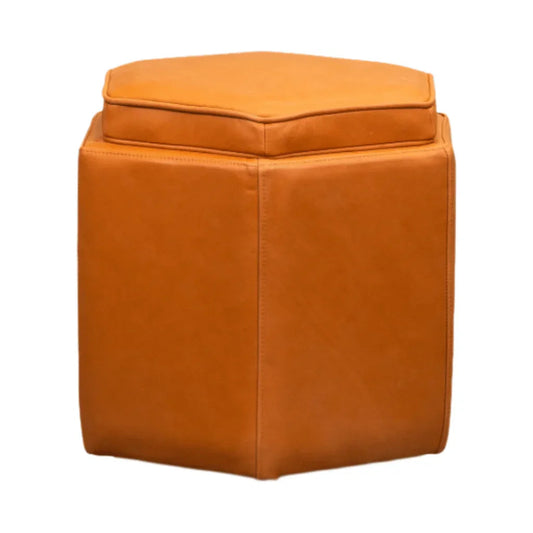 Chit Chat Unique Hexagonal Storage Swivel Ottoman - LOOMLAN - Olivia + Quinn - Ottomans