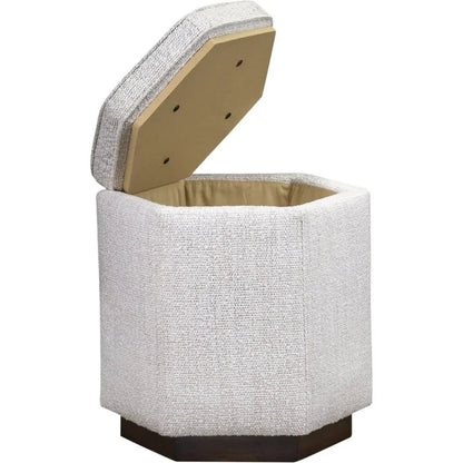 Chit Chat Unique Hexagonal Storage Swivel Ottoman - LOOMLAN - Olivia + Quinn - Ottomans