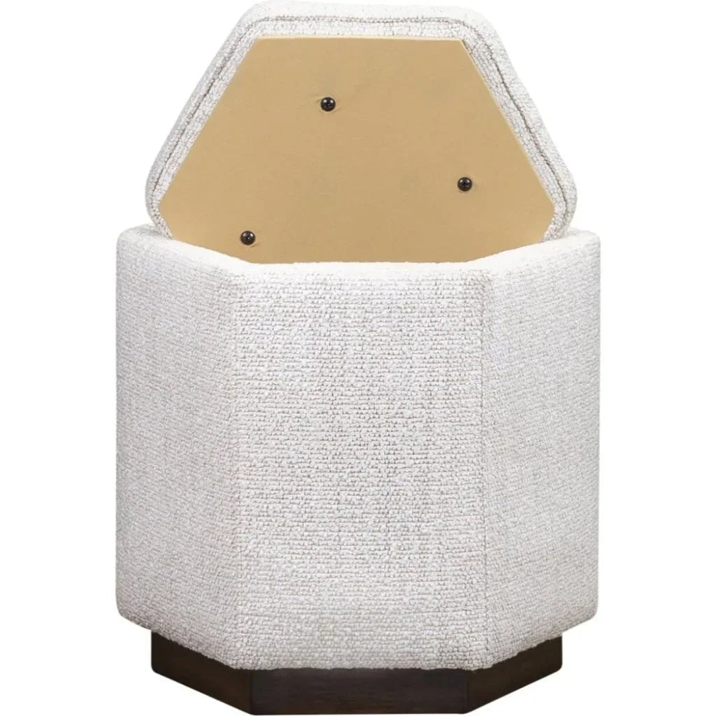 Chit Chat Unique Hexagonal Storage Swivel Ottoman - LOOMLAN - Olivia + Quinn - Ottomans