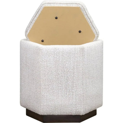Chit Chat Unique Hexagonal Storage Swivel Ottoman - LOOMLAN - Olivia + Quinn - Ottomans