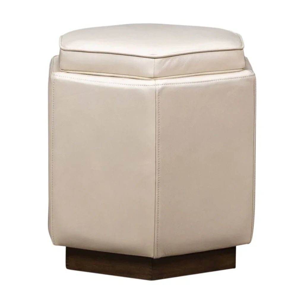 Chit Chat Unique Hexagonal Storage Swivel Ottoman - LOOMLAN - Olivia + Quinn - Ottomans