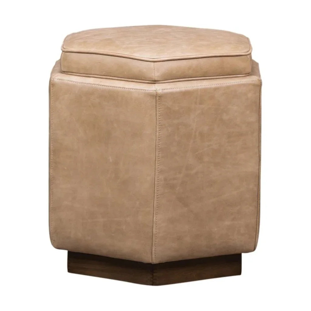 Chit Chat Unique Hexagonal Storage Swivel Ottoman - LOOMLAN - Olivia + Quinn - Ottomans