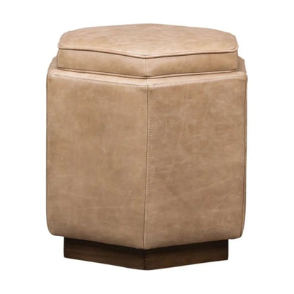 Chit Chat Unique Hexagonal Storage Swivel Ottoman - LOOMLAN - Olivia + Quinn - Ottomans