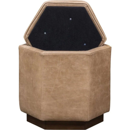 Chit Chat Unique Hexagonal Storage Swivel Ottoman - LOOMLAN - Olivia + Quinn - Ottomans