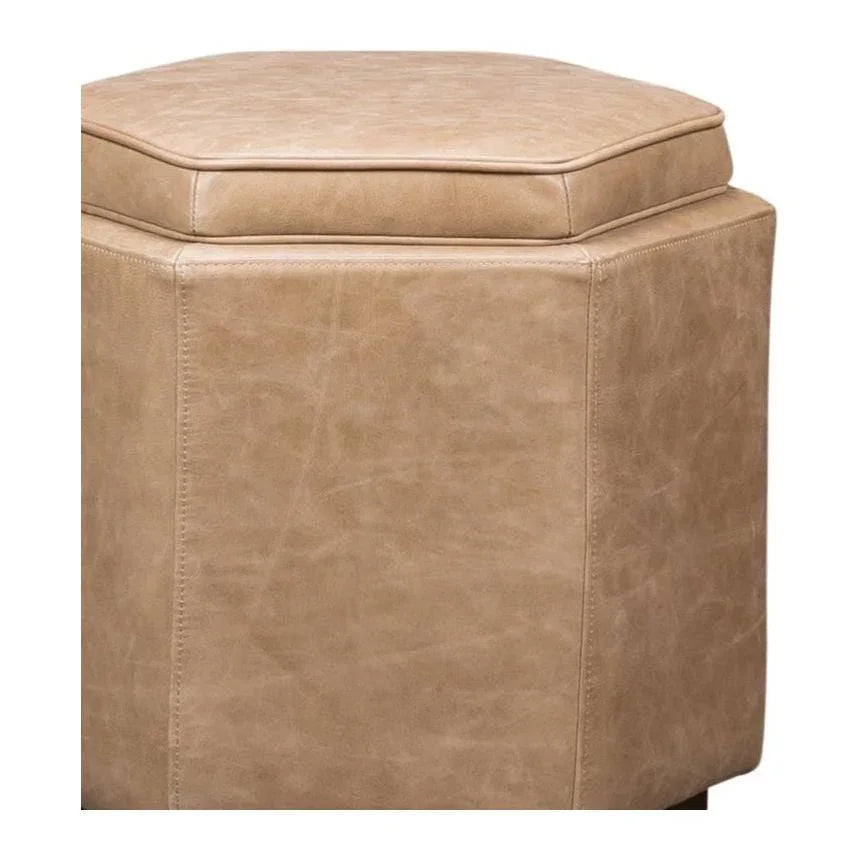 Chit Chat Unique Hexagonal Storage Swivel Ottoman - LOOMLAN - Olivia + Quinn - Ottomans