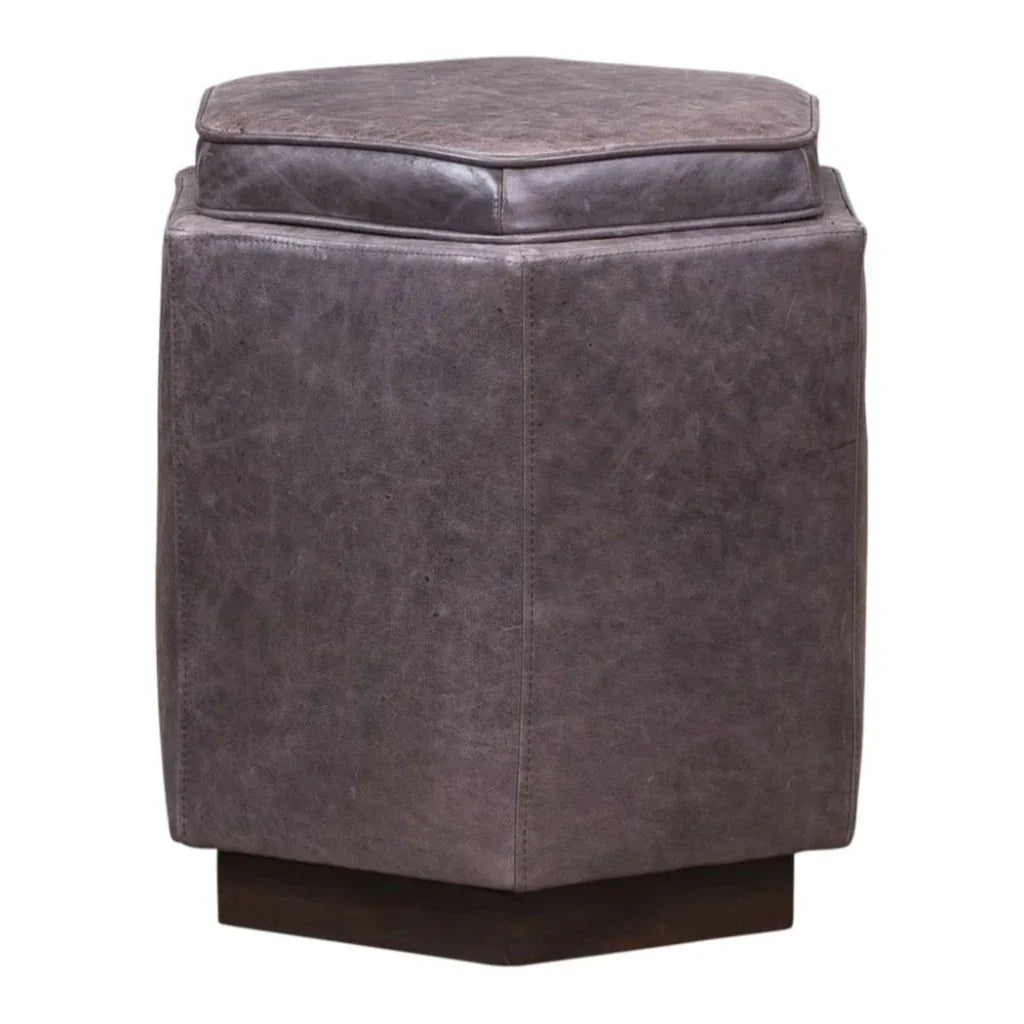 Chit Chat Unique Hexagonal Storage Swivel Ottoman - LOOMLAN - Olivia + Quinn - Ottomans