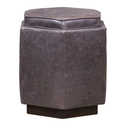 Chit Chat Unique Hexagonal Storage Swivel Ottoman - LOOMLAN - Olivia + Quinn - Ottomans