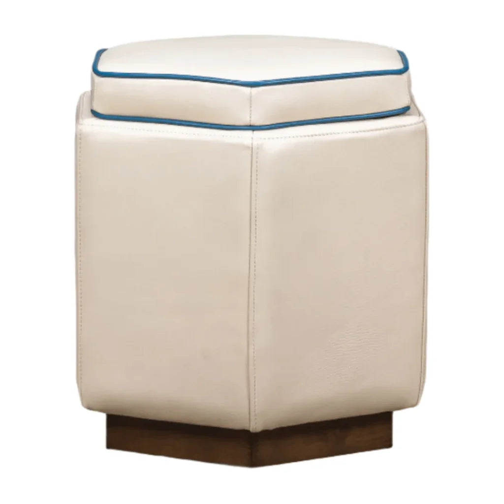 Chit Chat Unique Hexagonal Storage Swivel Ottoman - LOOMLAN - Olivia + Quinn - Ottomans