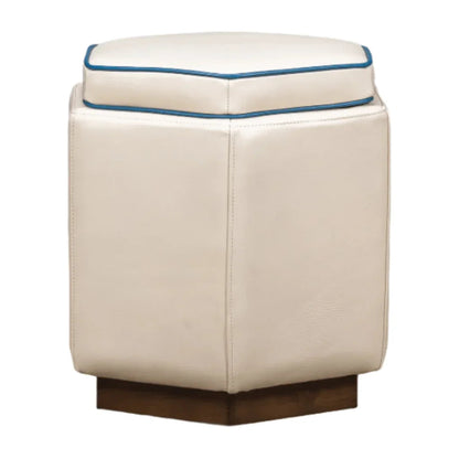 Chit Chat Unique Hexagonal Storage Swivel Ottoman - LOOMLAN - Olivia + Quinn - Ottomans