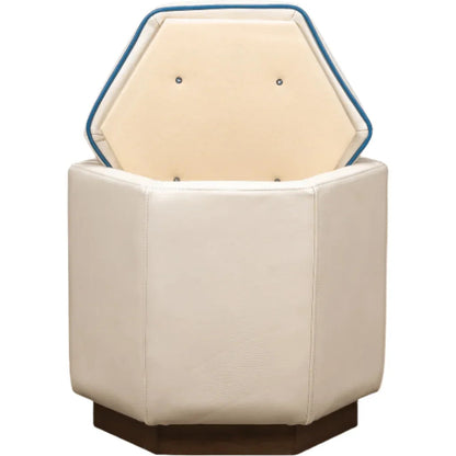 Chit Chat Unique Hexagonal Storage Swivel Ottoman - LOOMLAN - Olivia + Quinn - Ottomans