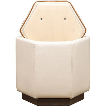 Chit Chat Unique Hexagonal Storage Swivel Ottoman - LOOMLAN - Olivia + Quinn - Ottomans