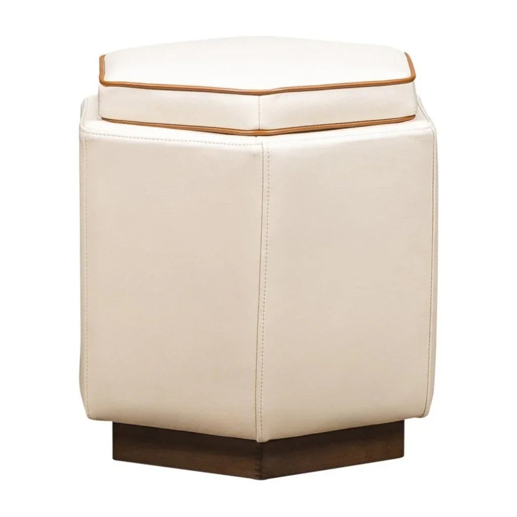 Chit Chat Unique Hexagonal Storage Swivel Ottoman - LOOMLAN - Olivia + Quinn - Ottomans