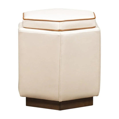 Chit Chat Unique Hexagonal Storage Swivel Ottoman - LOOMLAN - Olivia + Quinn - Ottomans
