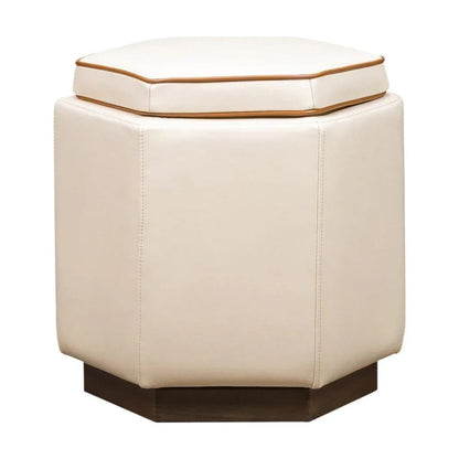 Chit Chat Unique Hexagonal Storage Swivel Ottoman - LOOMLAN - Olivia + Quinn - Ottomans