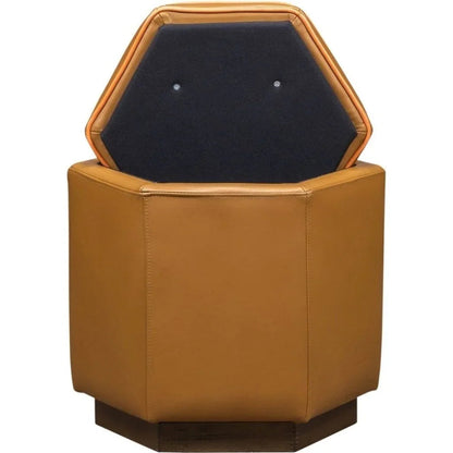 Chit Chat Unique Hexagonal Storage Swivel Ottoman - LOOMLAN - Olivia + Quinn - Ottomans