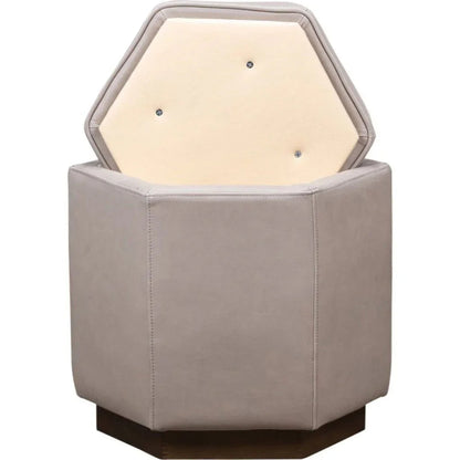 Chit Chat Unique Hexagonal Storage Swivel Ottoman - LOOMLAN - Olivia + Quinn - Ottomans