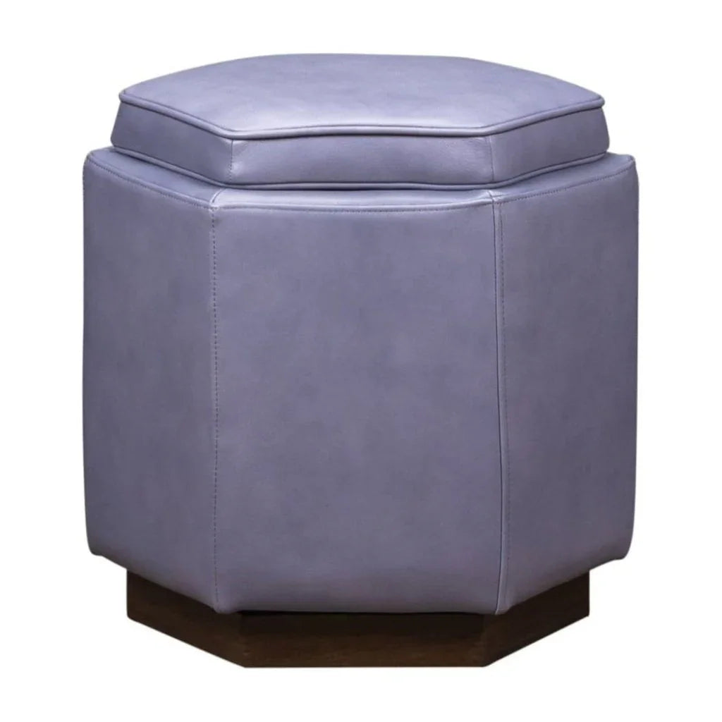 Chit Chat Unique Hexagonal Storage Swivel Ottoman - LOOMLAN - Olivia + Quinn - Ottomans