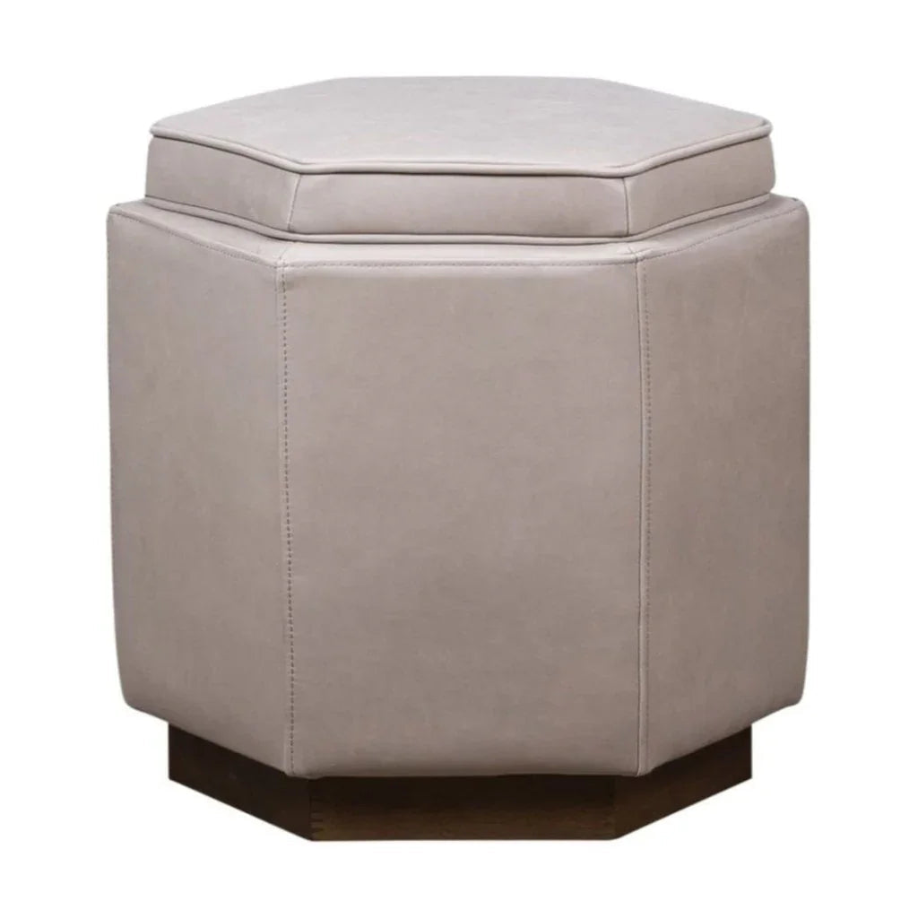 Chit Chat Unique Hexagonal Storage Swivel Ottoman - LOOMLAN - Olivia + Quinn - Ottomans