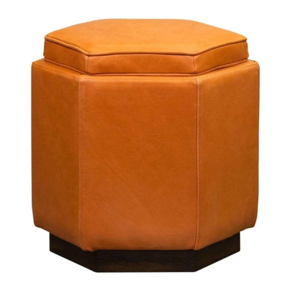 Chit Chat Unique Hexagonal Storage Swivel Ottoman - LOOMLAN - Olivia + Quinn - Ottomans