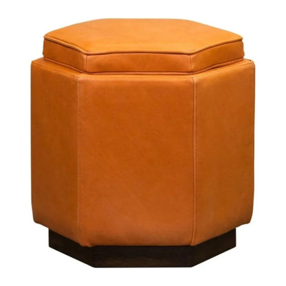 Chit Chat Unique Hexagonal Storage Swivel Ottoman - LOOMLAN - Olivia + Quinn - Ottomans