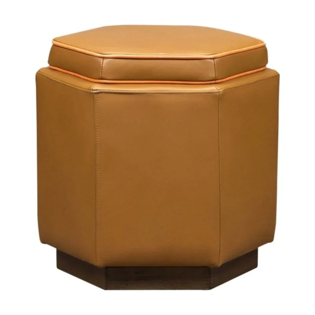 Chit Chat Unique Hexagonal Storage Swivel Ottoman - LOOMLAN - Olivia + Quinn - Ottomans