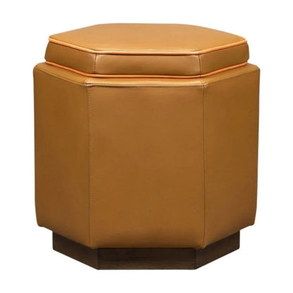 Chit Chat Unique Hexagonal Storage Swivel Ottoman - LOOMLAN - Olivia + Quinn - Ottomans