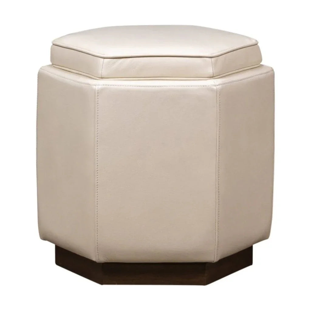 Chit Chat Unique Hexagonal Storage Swivel Ottoman - LOOMLAN - Olivia + Quinn - Ottomans