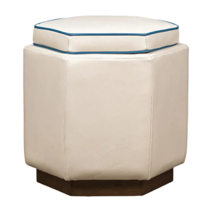 Chit Chat Unique Hexagonal Storage Swivel Ottoman - LOOMLAN - Olivia + Quinn - Ottomans