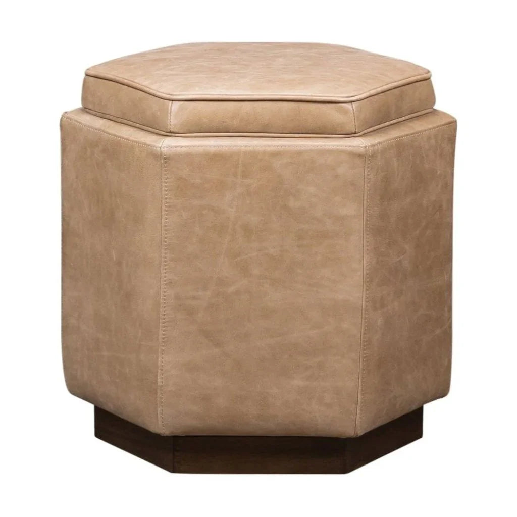 Chit Chat Unique Hexagonal Storage Swivel Ottoman - LOOMLAN - Olivia + Quinn - Ottomans
