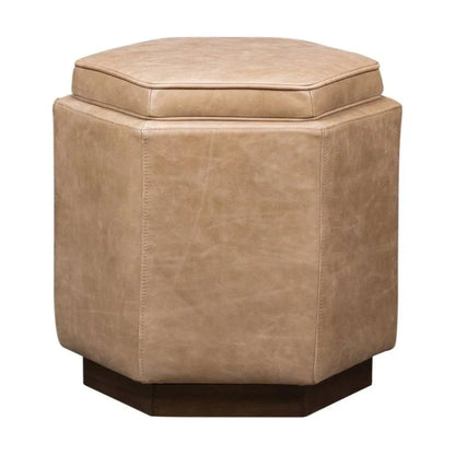 Chit Chat Unique Hexagonal Storage Swivel Ottoman - LOOMLAN - Olivia + Quinn - Ottomans