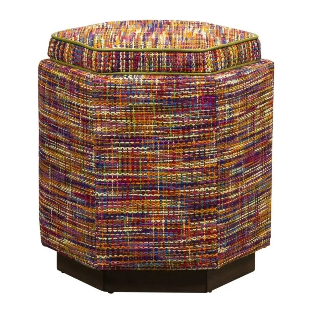 Chit Chat Unique Hexagonal Storage Swivel Ottoman - LOOMLAN - Olivia + Quinn - Ottomans