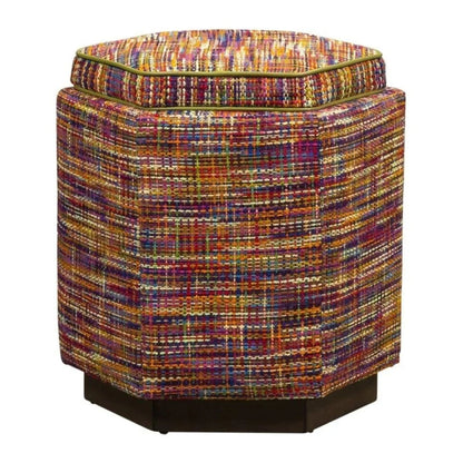 Chit Chat Unique Hexagonal Storage Swivel Ottoman - LOOMLAN - Olivia + Quinn - Ottomans