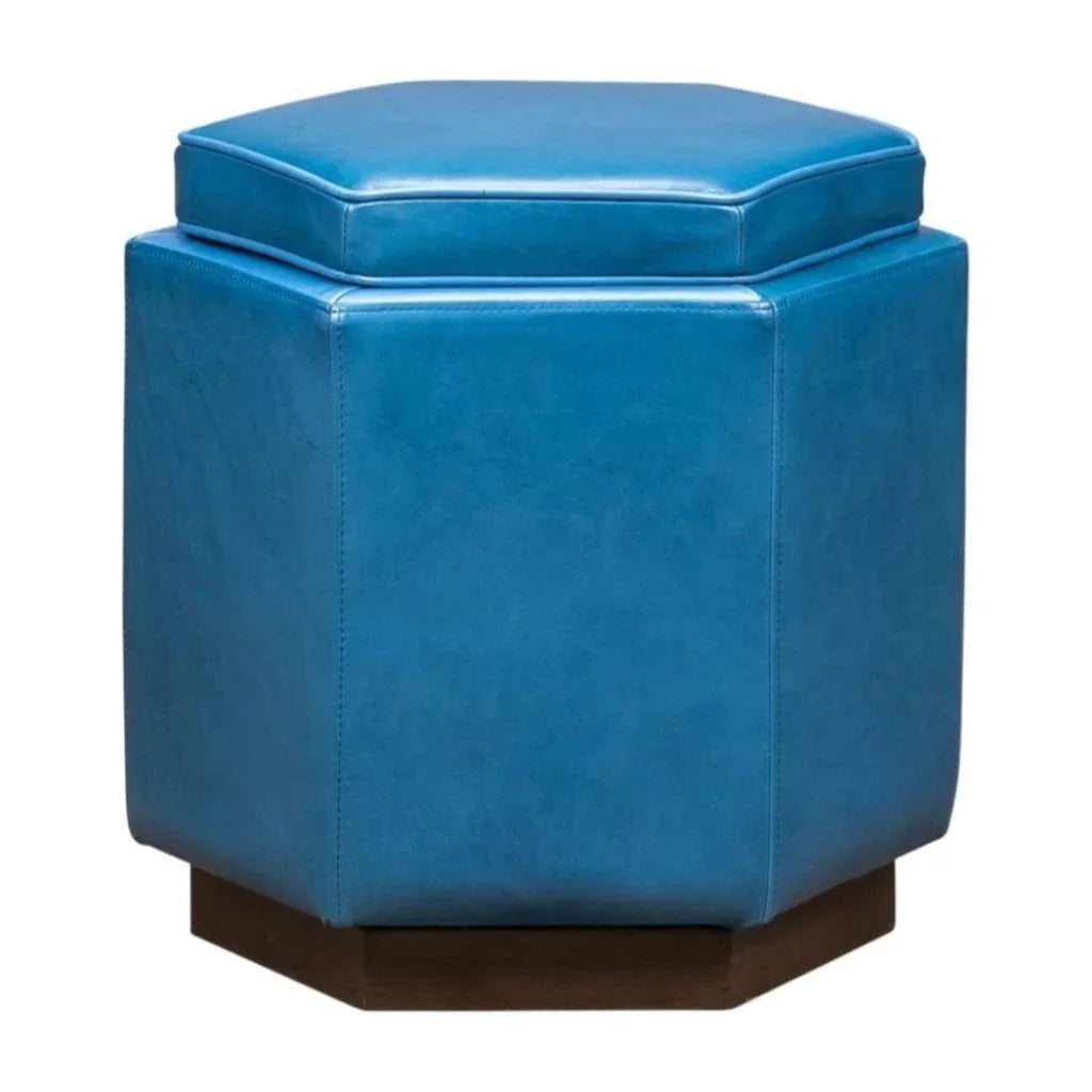 Chit Chat Unique Hexagonal Storage Swivel Ottoman - LOOMLAN - Olivia + Quinn - Ottomans