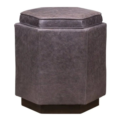Chit Chat Unique Hexagonal Storage Swivel Ottoman - LOOMLAN - Olivia + Quinn - Ottomans