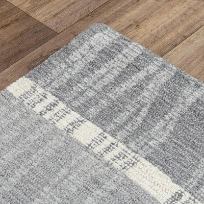 Chiu Stripe Light Gray Area Rugs For Living Room - LOOMLAN - LOOMLAN - Area Rugs