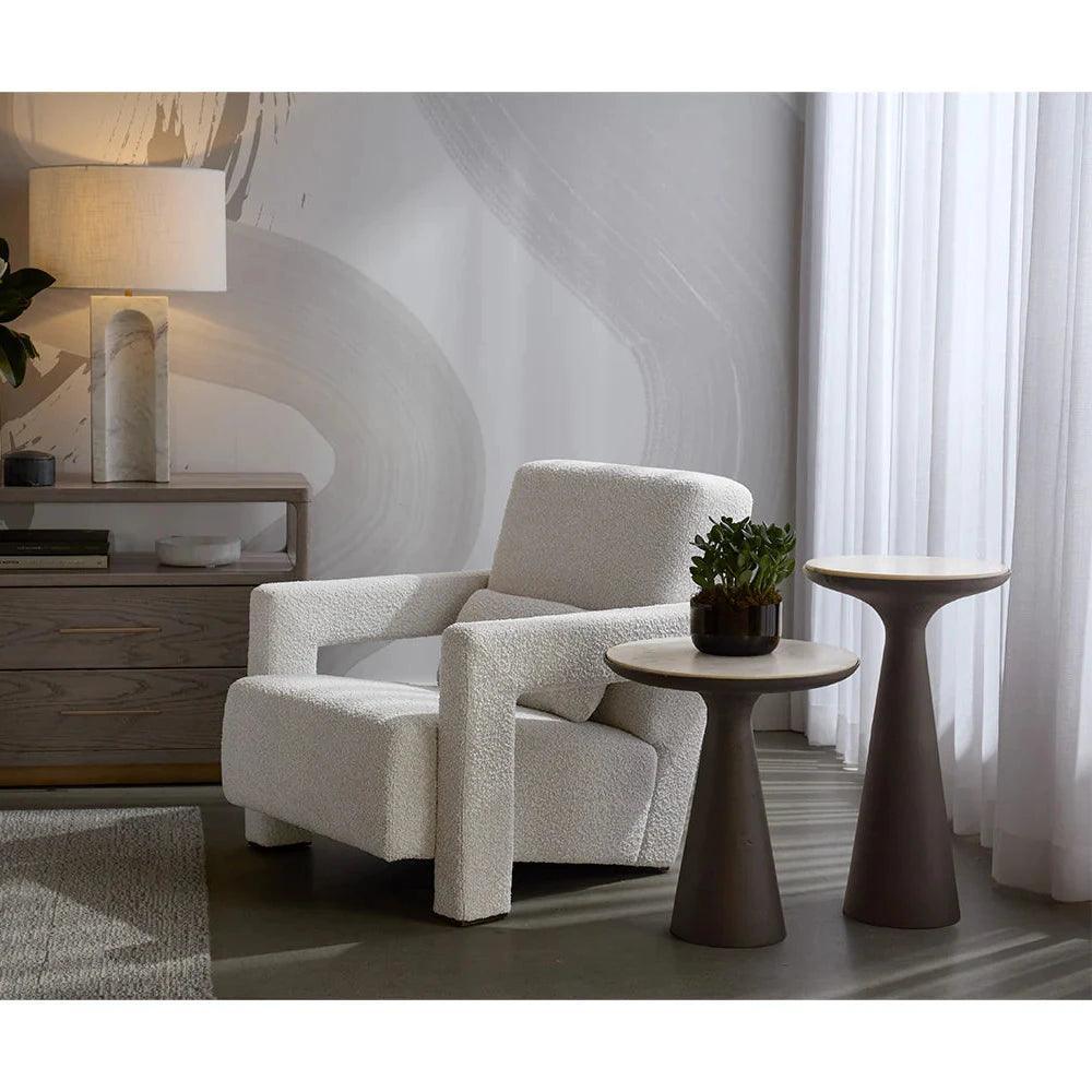 Chizu Nesting End Tables Marble Bronze Base Set - LOOMLAN - SUNPAN - Side Tables