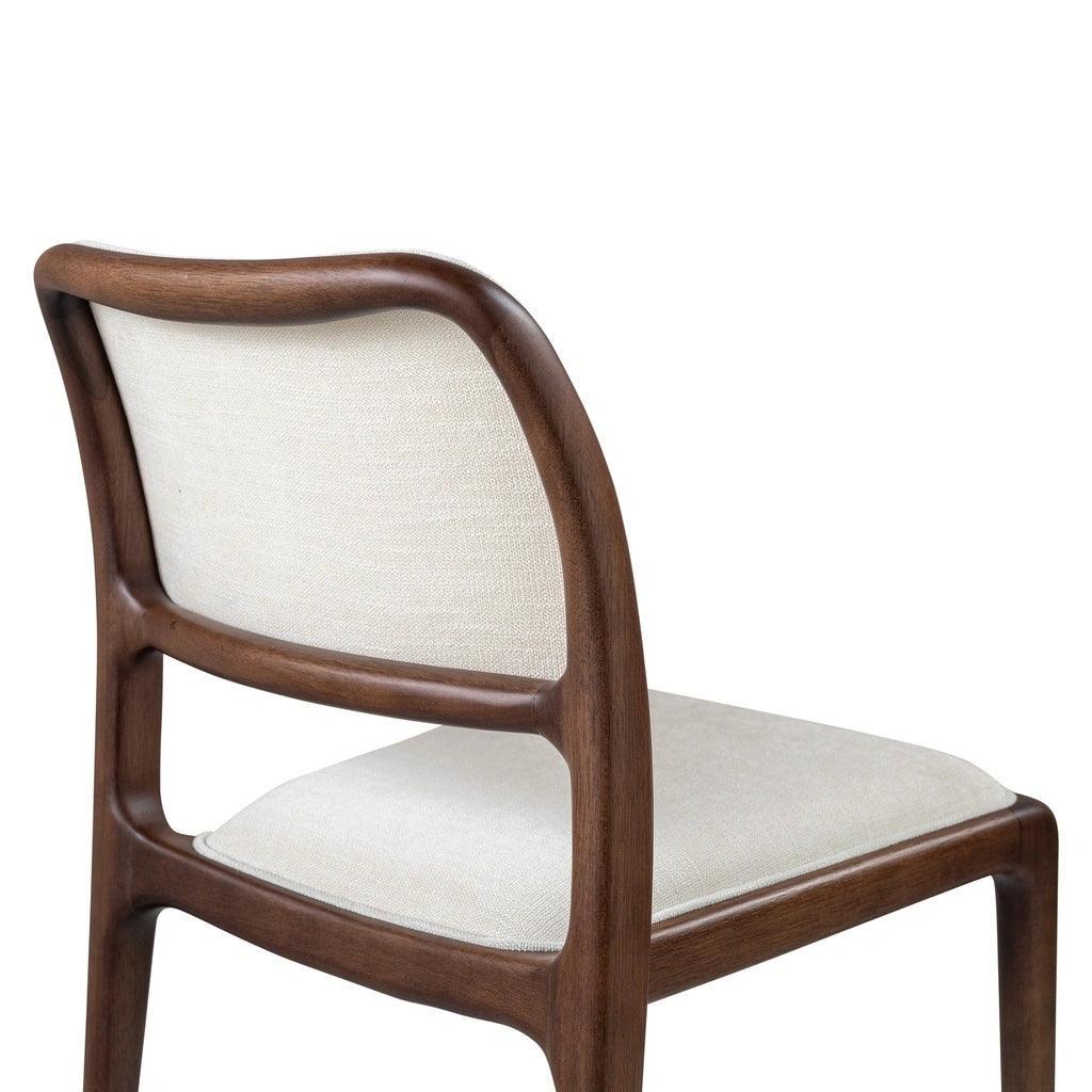 Chloe Fabric Wooden Armless Side Chair - LOOMLAN - Urbia - Dining Chairs