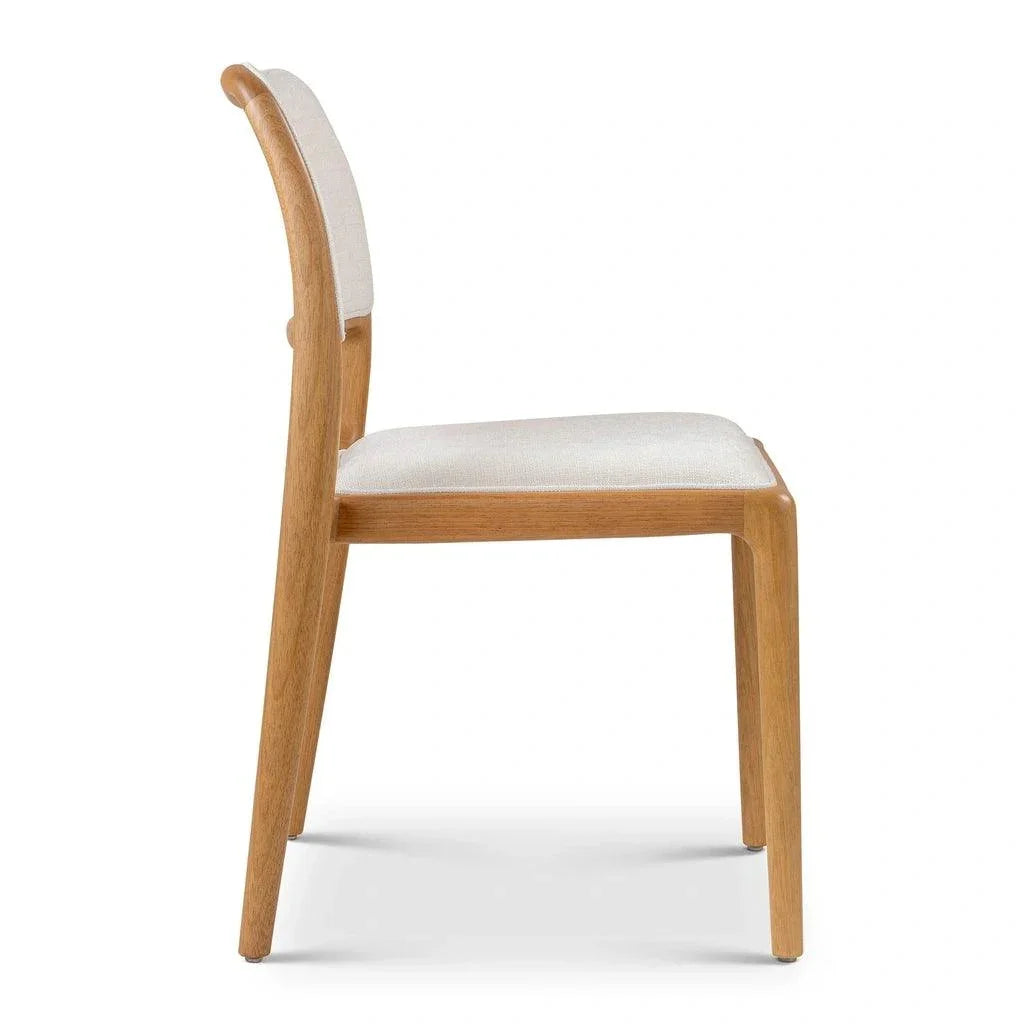 Chloe Fabric Wooden Armless Side Chair - LOOMLAN - Urbia - Dining Chairs