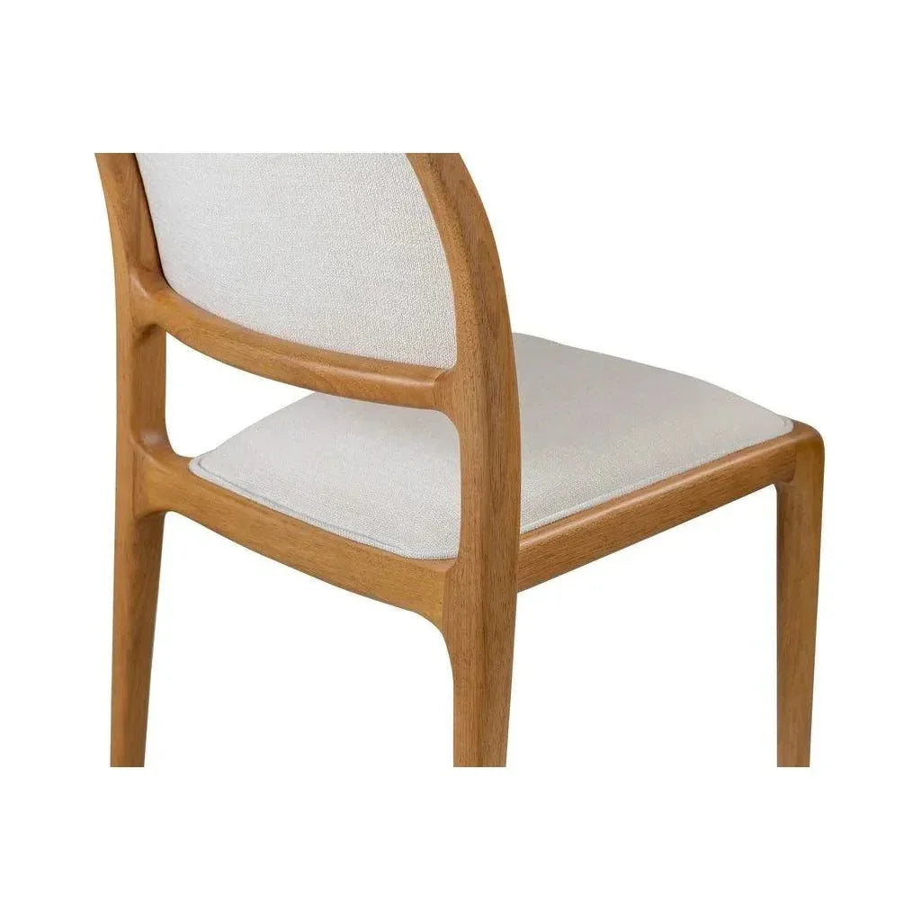 Chloe Fabric Wooden Armless Side Chair - LOOMLAN - Urbia - Dining Chairs