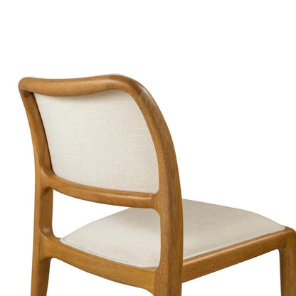 Chloe Fabric Wooden Armless Side Chair - LOOMLAN - Urbia - Dining Chairs