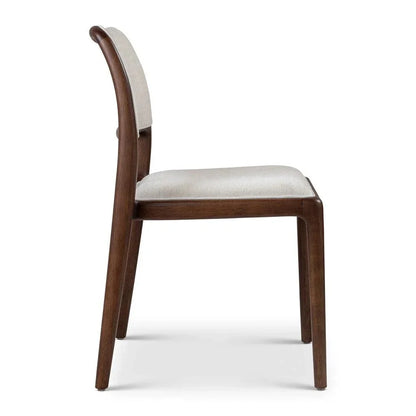 Chloe Fabric Wooden Armless Side Chair - LOOMLAN - Urbia - Dining Chairs
