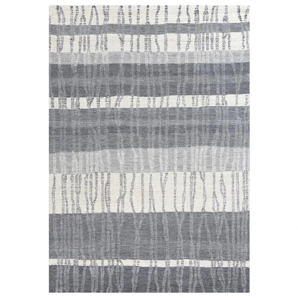 Choa Stripe Charcoal Area Rugs For Living Room - LOOMLAN - LOOMLAN - Area Rugs