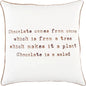 Chocolate Words Decorative Couch Pillows Down Insert - LOOMLAN - LOOMLAN - Throw Pillows